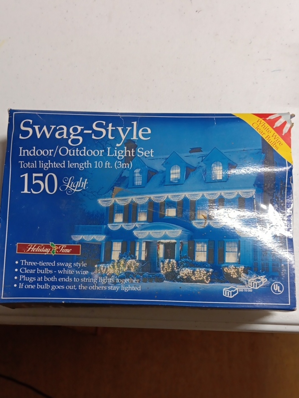 Holiday Time Swag-Style Indoor/Outdoor Light Set 150 Count - New